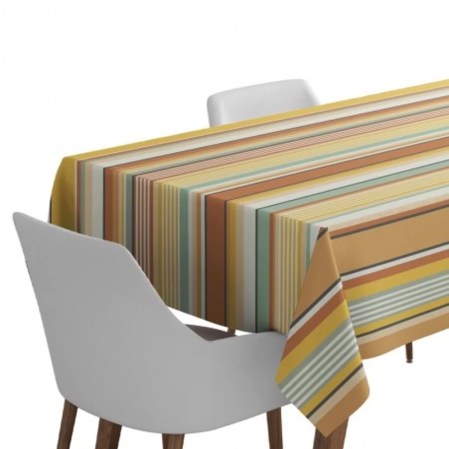 JEAN-VIER Waterproof Coated Tablecloth - Durable & Stain-Resistant Dining Table Cover for Easy Cleaning