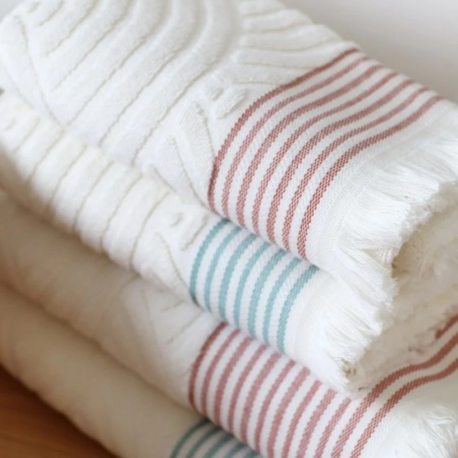JEAN-VIER Premium Red Bath Towel Set - Soft, Absorbent Shower & Bath Towels for Luxury Spa Experience
