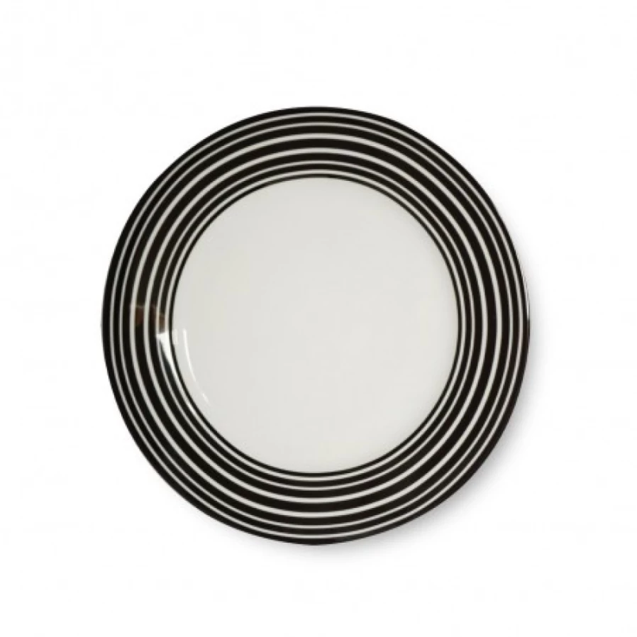 JEAN-VIER Ecru Ceramic Dessert Plates - Set of 6 Elegant Bone China Appetizer Plates for Cake, Pastry, and Cheese Serving