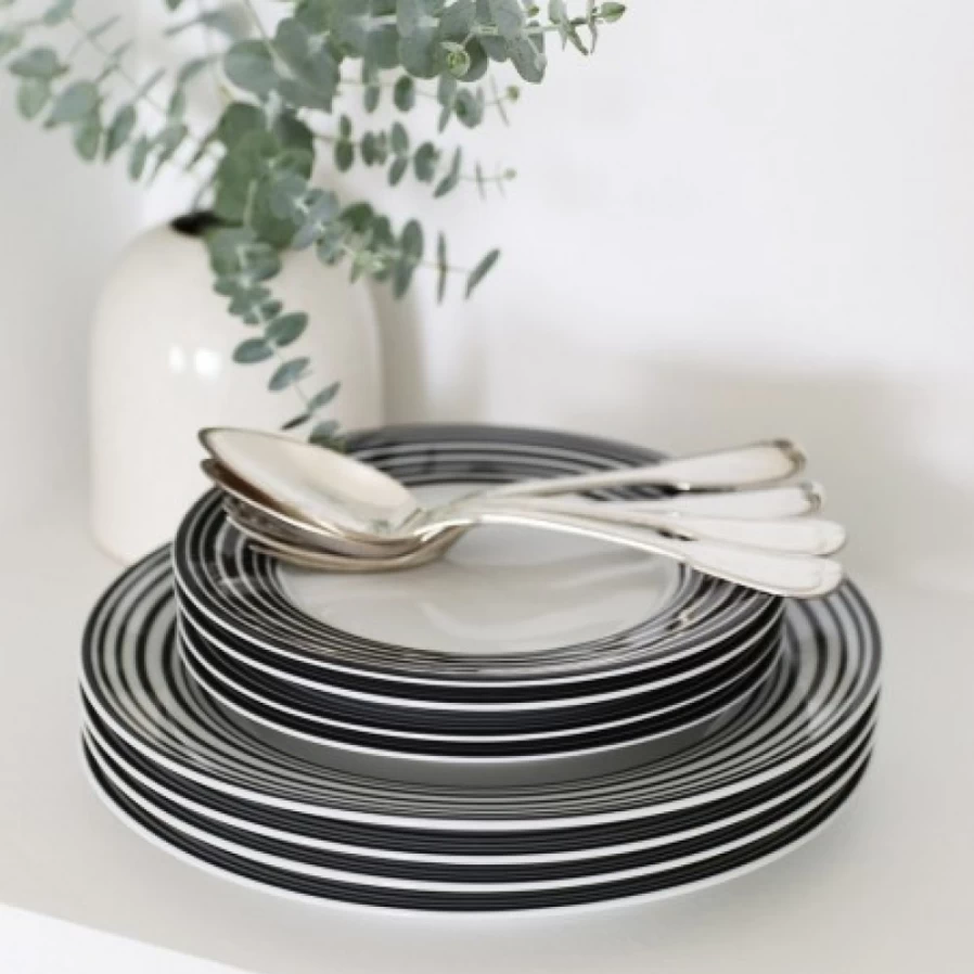 JEAN-VIER Ecru Ceramic Dessert Plates - Set of 6 Elegant Bone China Appetizer Plates for Cake, Pastry, and Cheese Serving