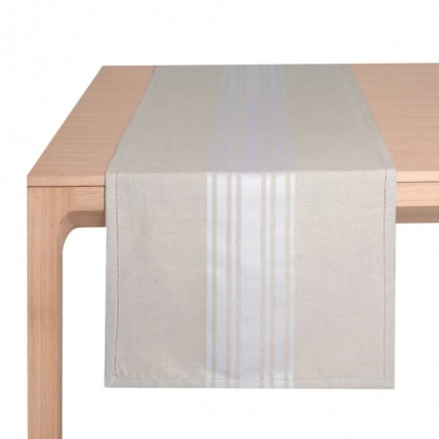 "JEAN-VIER White Table Runner - Elegant Linen Dining Table Decor for Weddings & Events"
