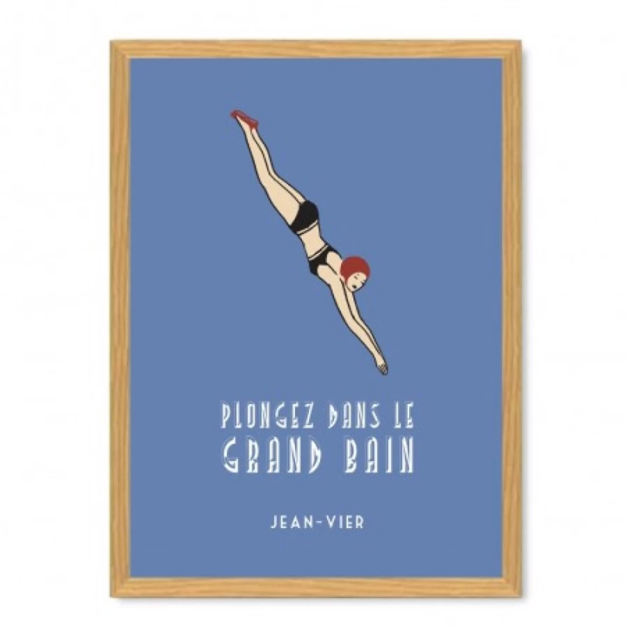 "JEAN-VIER Premium Blue Poster And Display - High-Quality Wall Art & Decor"