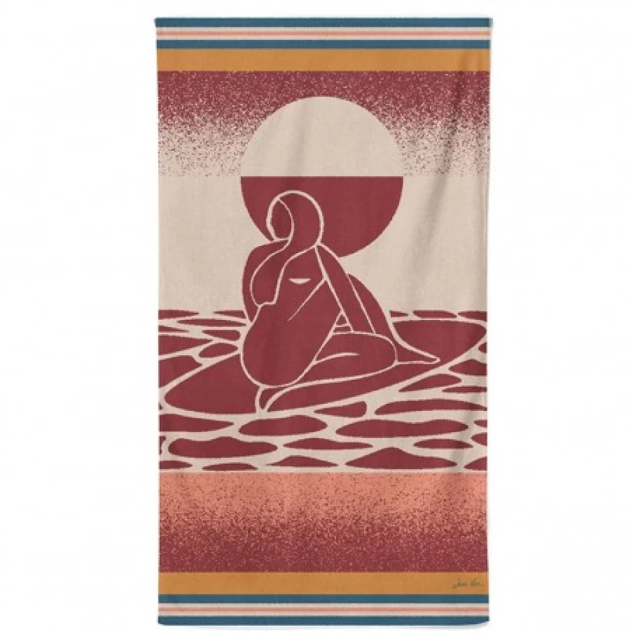 JEAN-VIER Premium Pink Beach Towel - Soft, Quick-Dry & Large Coastal Towel for Pool, Sand & Summer Vacations