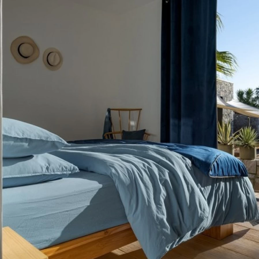 JEAN-VIER Luxury Blue Duvet Cover Set - Soft Bedding Comfort for a Restful Sleep
