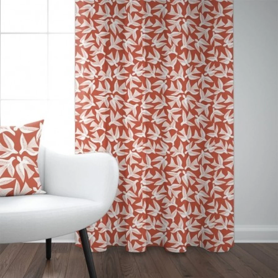 "JEAN-VIER Orange Curtains - Premium Quality Window Drapes for Home Decor"