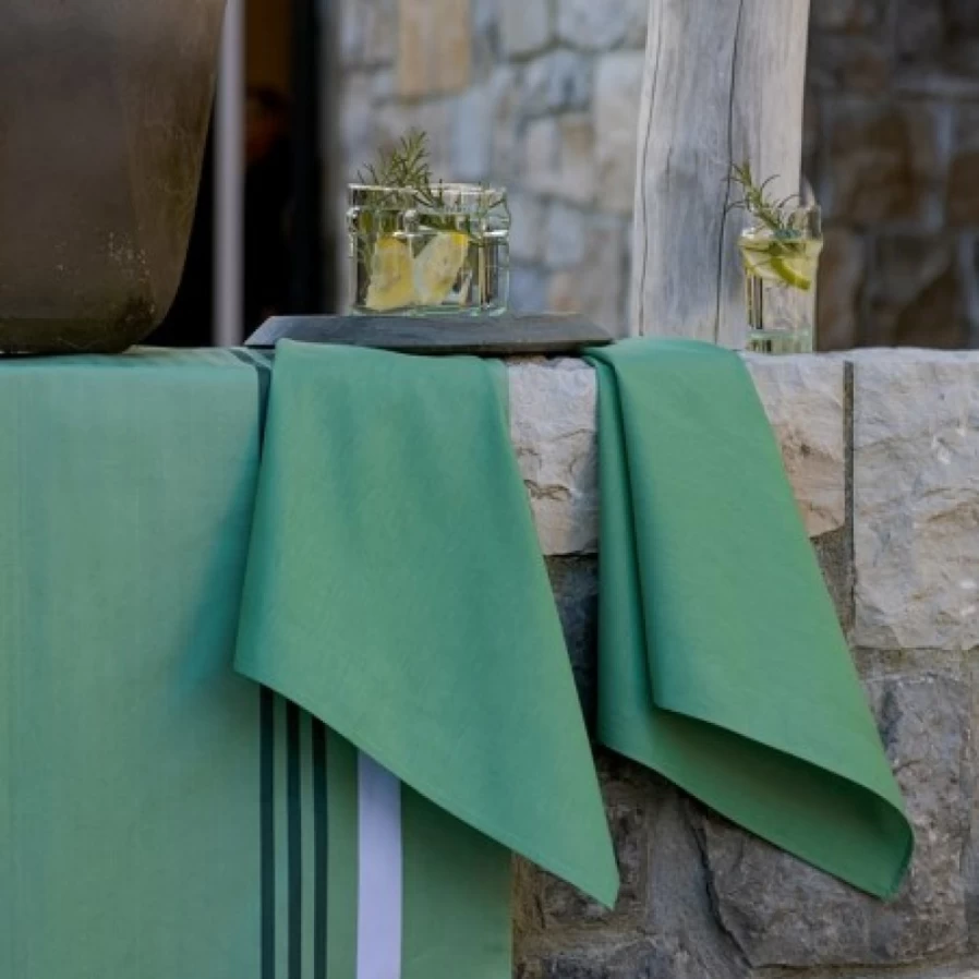 "JEAN-VIER Green Napkins - Premium Eco-Friendly Table Napkins for Dining & Events"