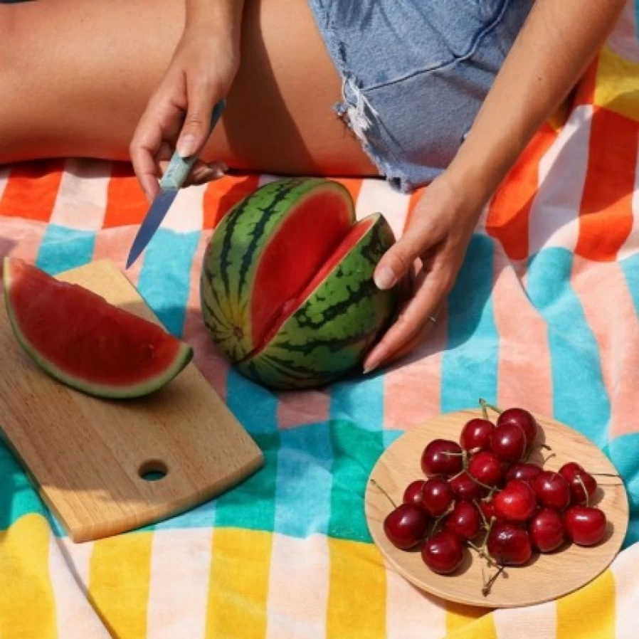 JEAN-VIER Multicolor Beach Towel - Soft, Quick-Dry, Lightweight for Summer, Pool, and Sand