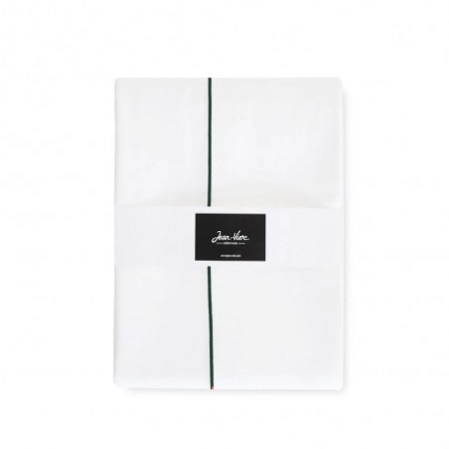 JEAN-VIER Luxury Satin Cotton Duvet Cover - Dark Green Embroidered Bedding Set