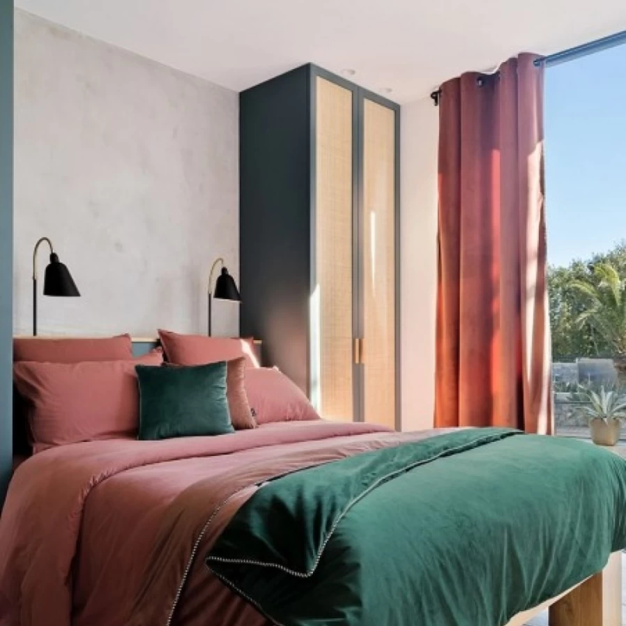 JEAN-VIER Orange Flat Sheet - Soft & Breathable Bedding for Comfortable Sleep