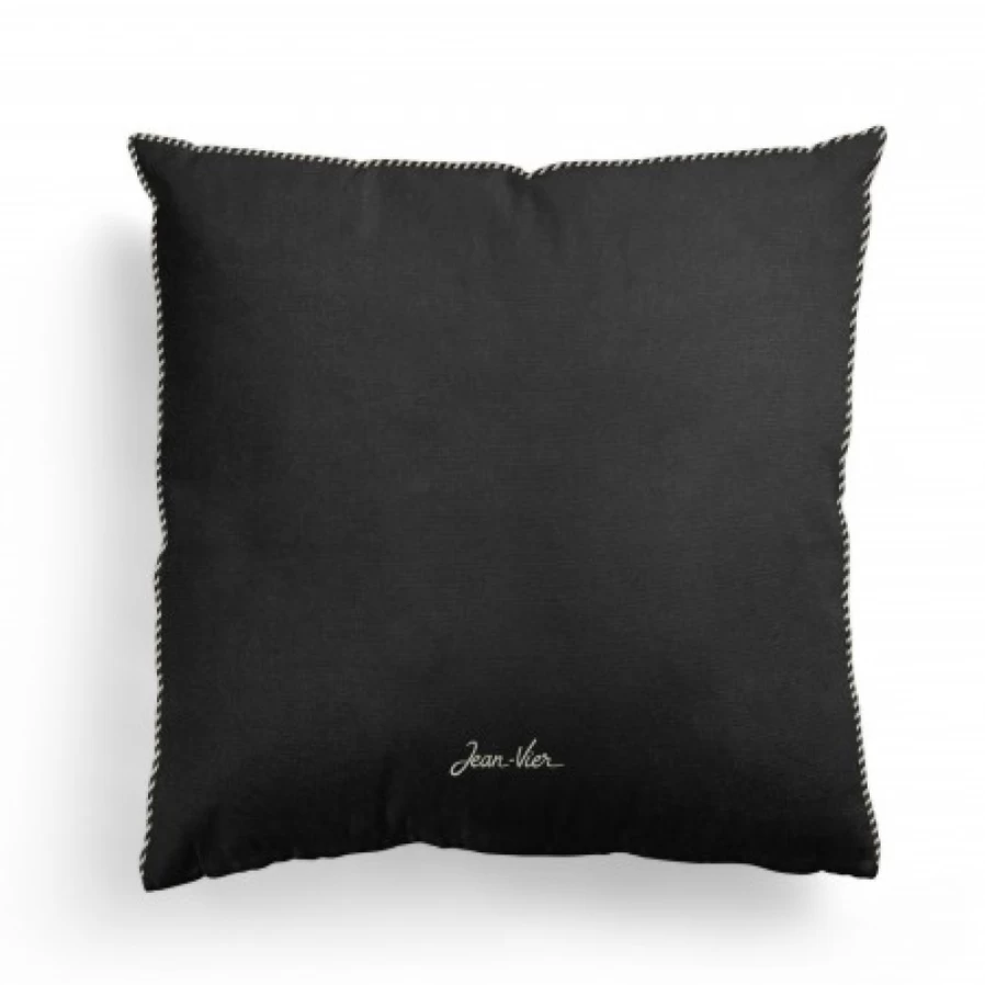 JEAN-VIER Black Cushion Cover - Premium Decorative Pillow Case for Sofa & Bed