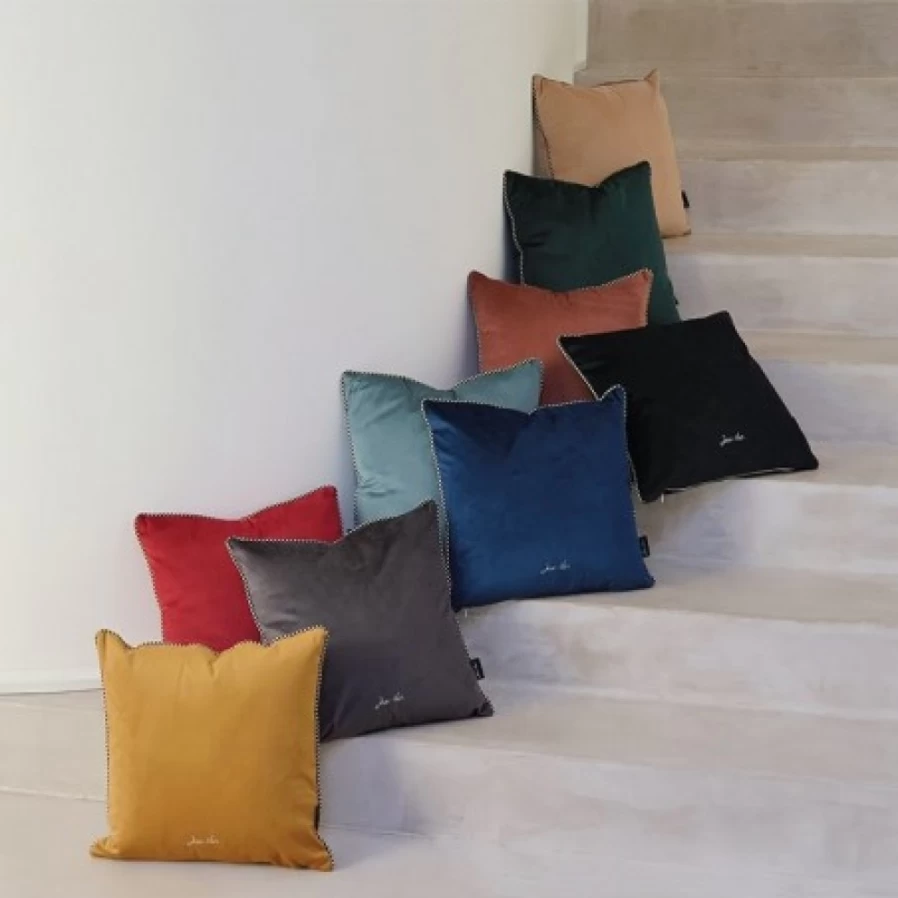JEAN-VIER Black Cushion Cover - Premium Decorative Pillow Case for Sofa & Bed