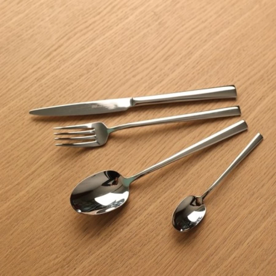 JEAN-VIER Premium Grey Cutlery Set - Stainless Steel Knives, Forks & Spoons for Elegant Dining