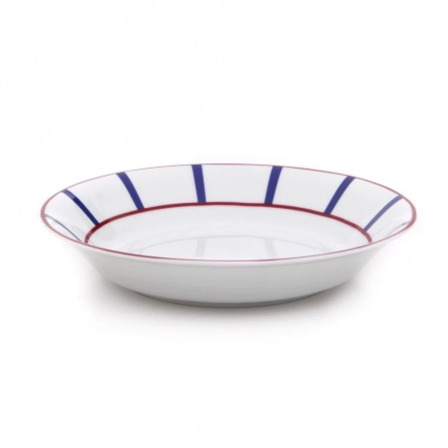 "JEAN-VIER White Ceramic Soup Plate - Elegant Dining Bowl for Soup & Salad"