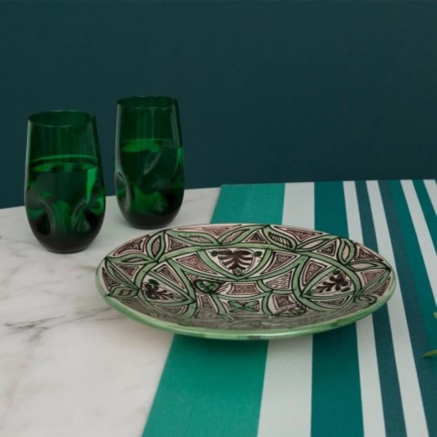 "JEAN-VIER Green Table Runner - Elegant Dining Table Decor for Home & Events"