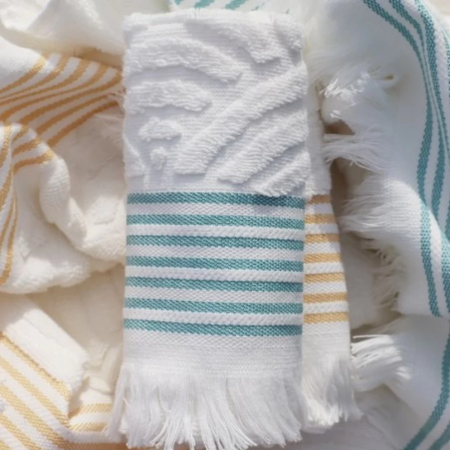 "JEAN-VIER Premium Blue Guest Hand Towels - Soft Bathroom Towels for Guests"