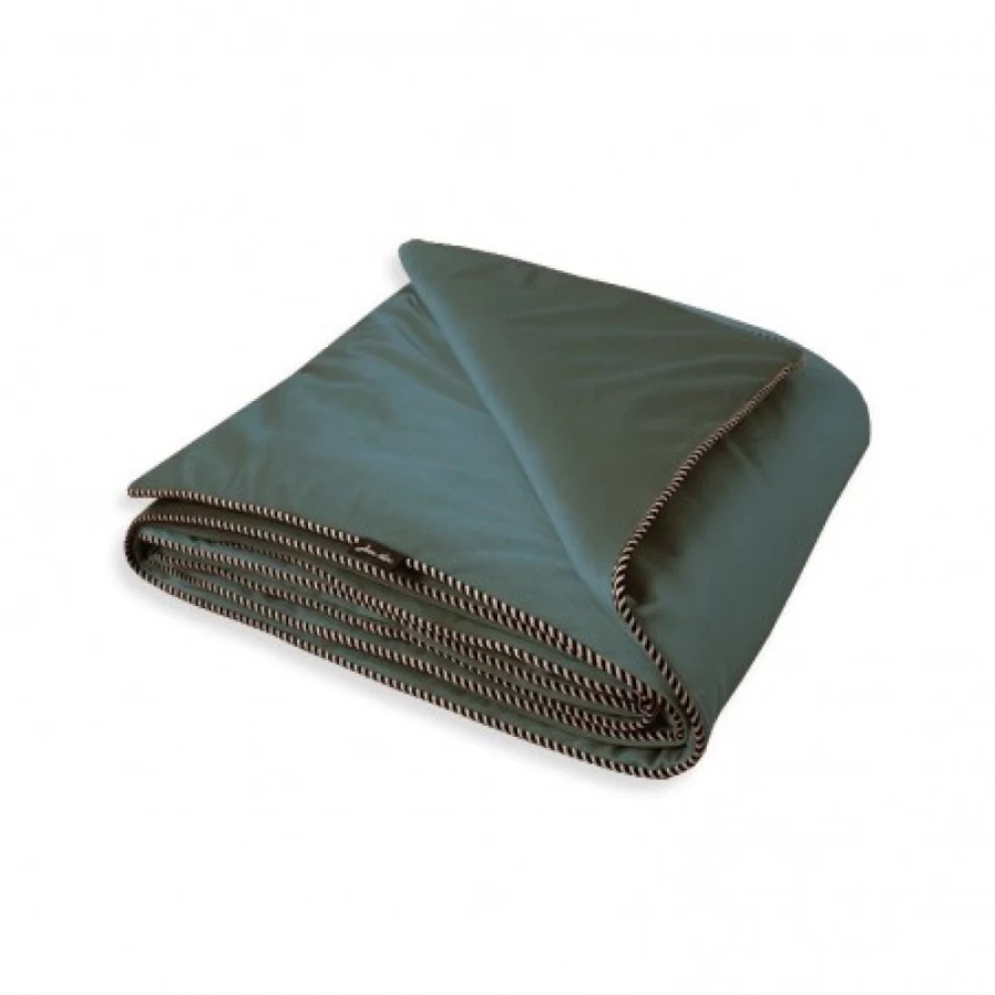 "JEAN-VIER Velvet Quilt - Boutis Vert De Gris Luxury Bedding"