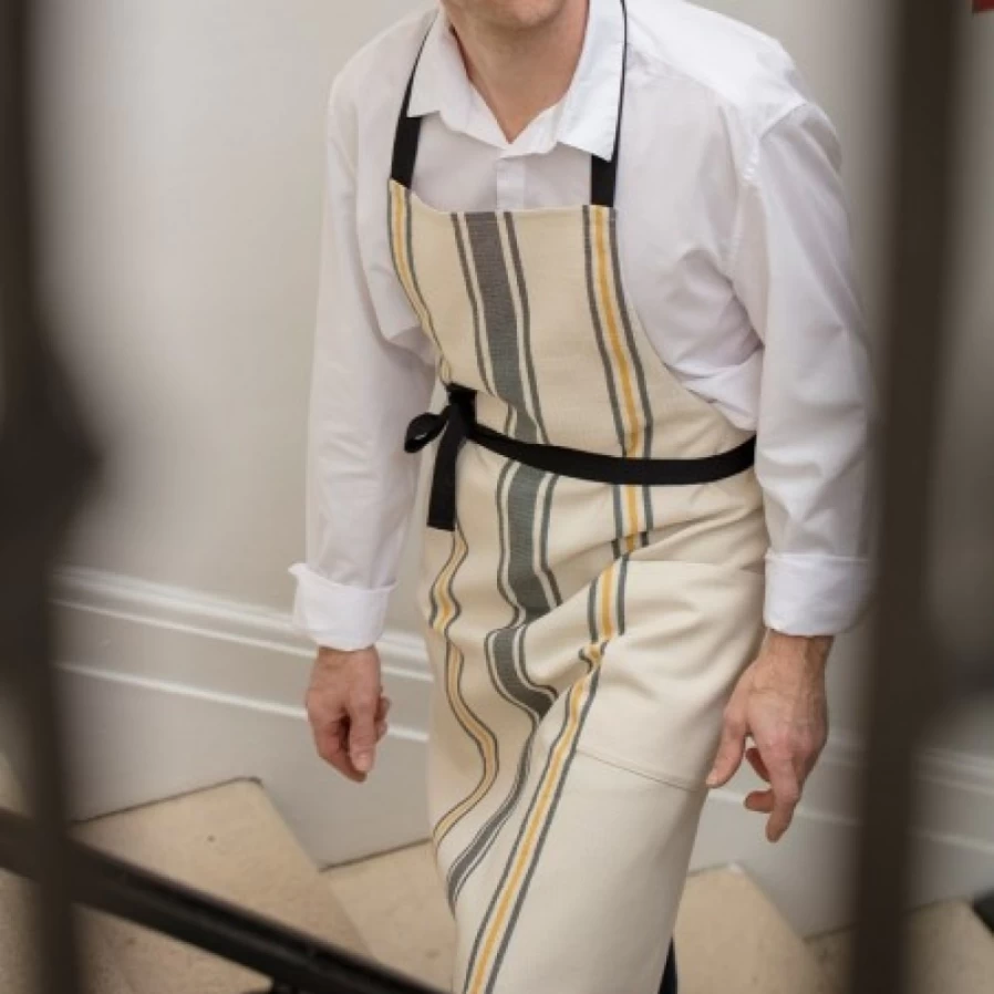 "JEAN-VIER Yellow Apron - Premium Kitchen Apron for Cooking & Baking"