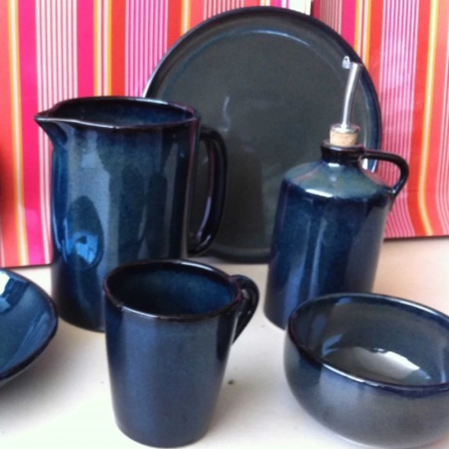 "JEAN-VIER Blue Bowl - Premium Ceramic Serving Bowl for Dining & Decor"