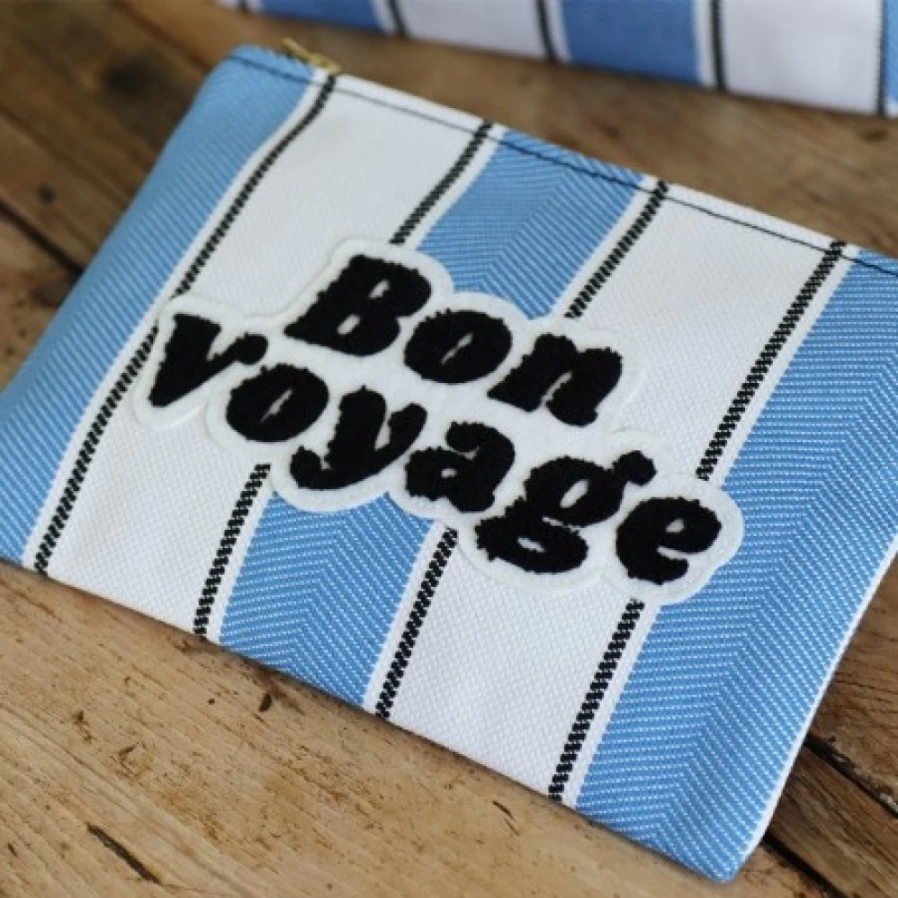 JEAN-VIER Premium Flat Pouch in Blue - Reusable & Lightweight Storage Bag for Travel and Daily Use