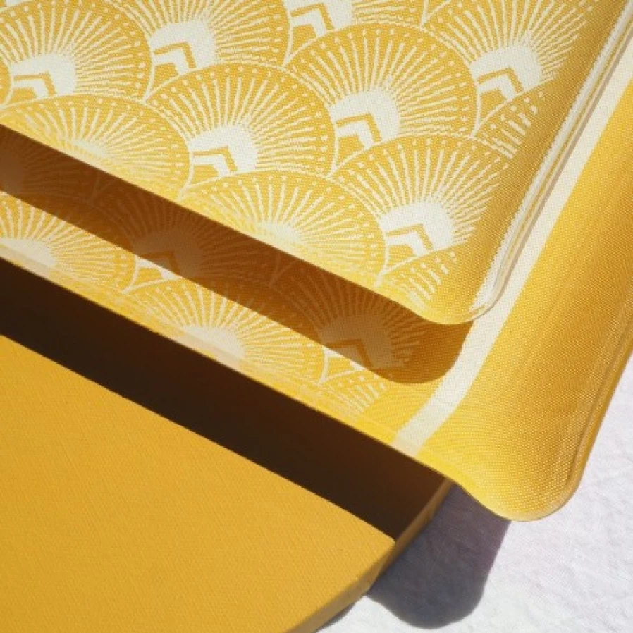 JEAN-VIER Yellow Plastic Serving Tray - Durable & Stylish Kitchen Dining Dishware