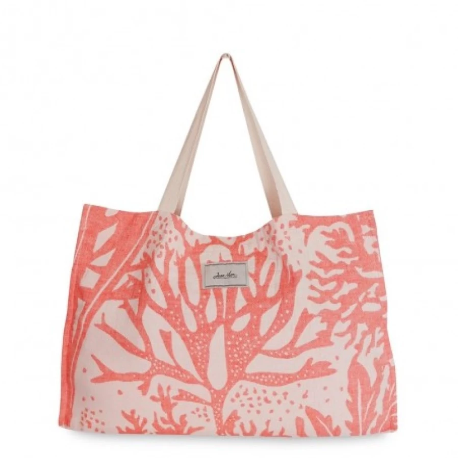 JEAN-VIER Orange Reusable Shopping Bags - Eco-Friendly Grocery Tote with Handle