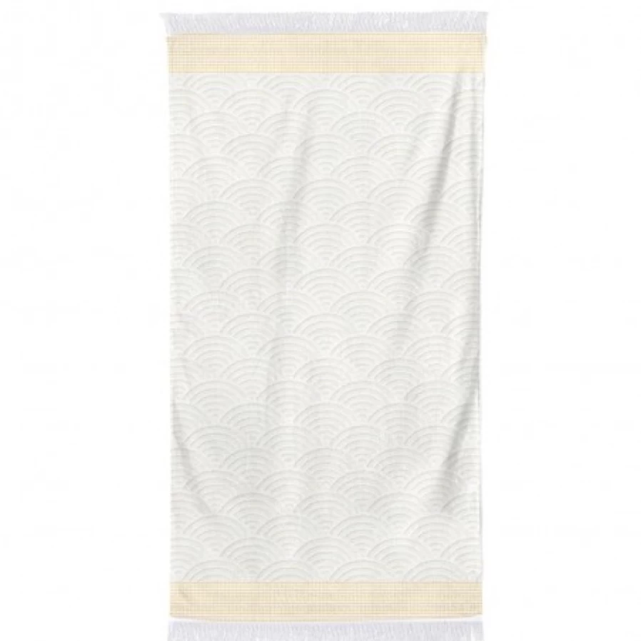"JEAN-VIER Premium White Beach Towel - Soft, Quick-Dry & Large Coastal Towel for Sand & Sun"