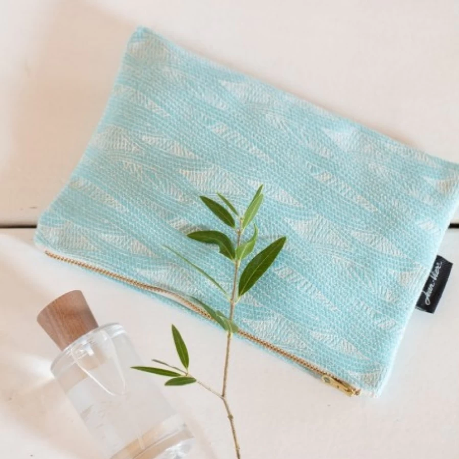 JEAN-VIER Reusable Flat Pouch Bag - Lightweight & Durable Blue Storage Solution for Travel & Organizing