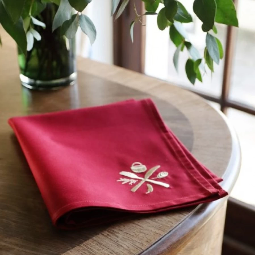 "JEAN-VIER Premium Red Hand Towel - Soft Absorbent Bath Towel for Home & Spa"