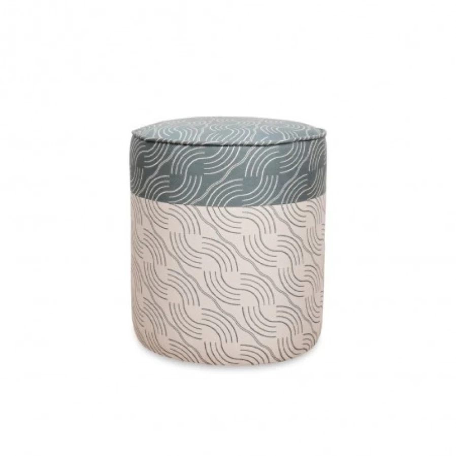 JEAN-VIER Green Pouffe Ottoman - Stylish Footstool & Lounge Chair Companion