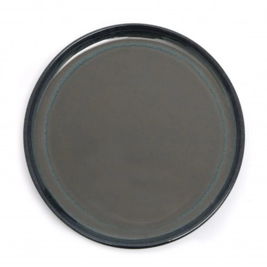 JEAN-VIER 10-Inch Blue Ceramic Dinner Plates Set of 6 - Elegant & Durable Tableware for Dining