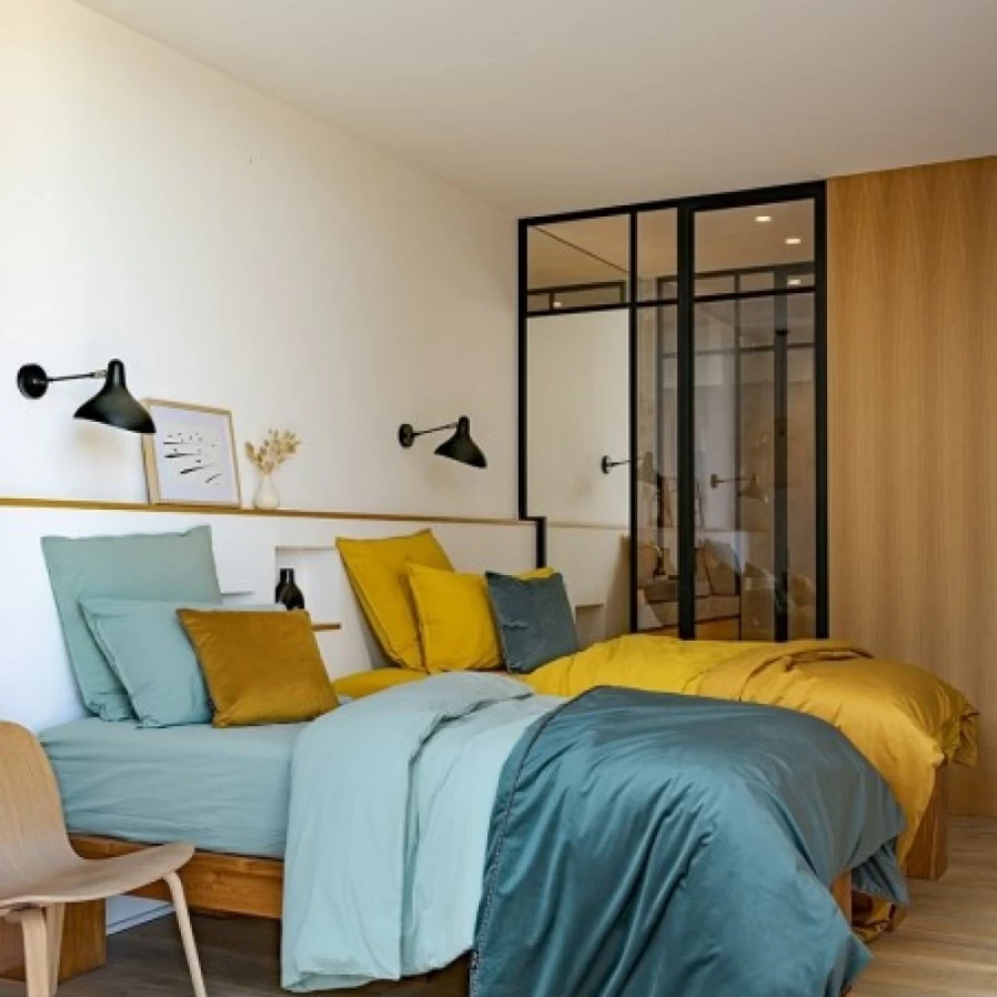 JEAN-VIER Premium Green Flat Sheet - Soft, Breathable Bedding for Comfortable Sleep