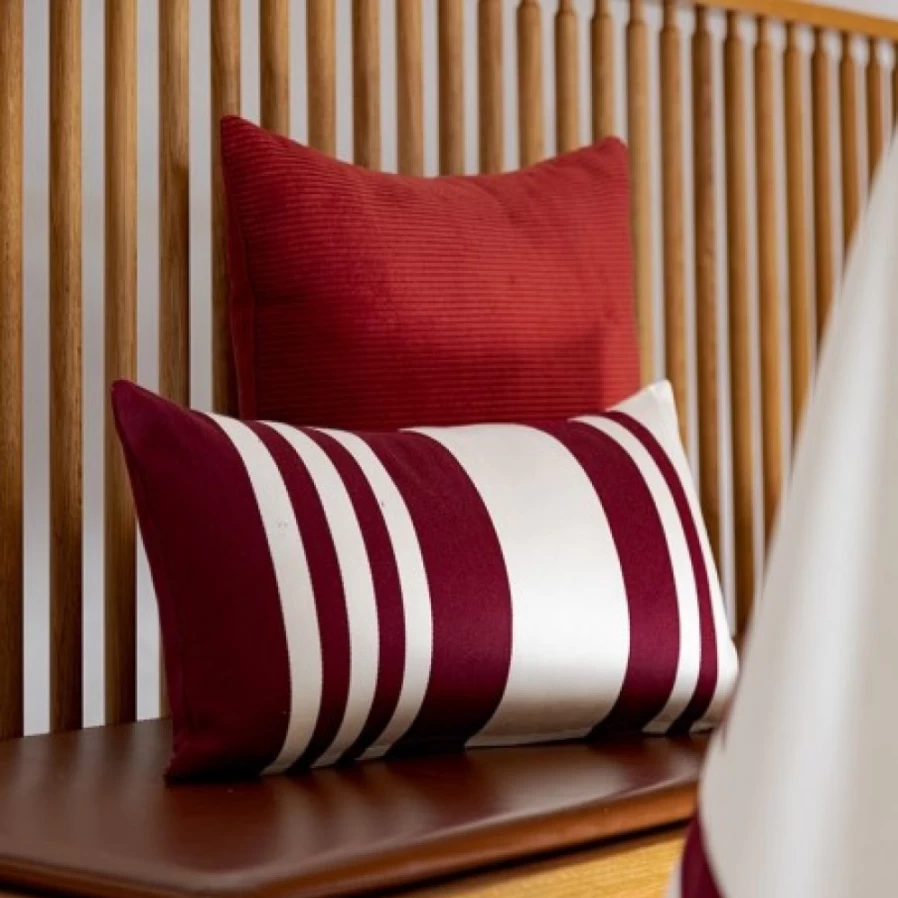 JEAN-VIER Red Cushion Cover - Premium Decorative Pillow Case for Sofa & Bed