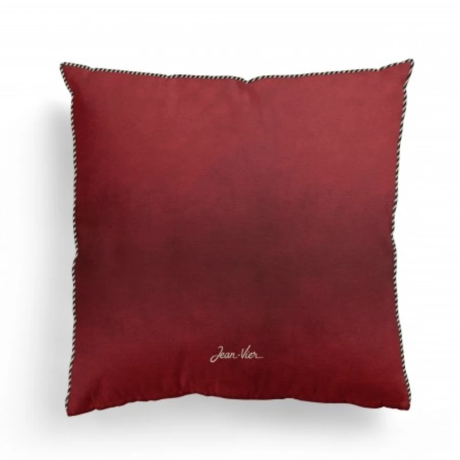JEAN-VIER Red Decorative Cushion Cover - Soft Luxury Pillow Case for Home Decor