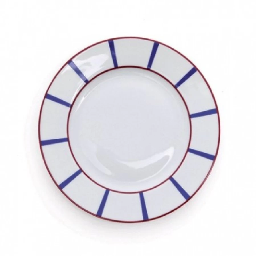 JEAN-VIER White Ceramic Dessert Plates - Set of 6 Elegant Small Plates for Cake, Pastry & Appetizers