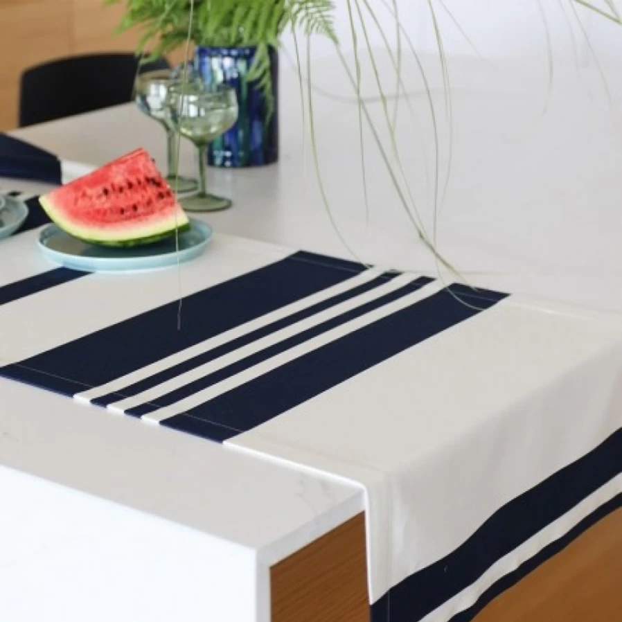"JEAN-VIER Blue Table Runner - Elegant Dining Table Decor for Home & Events"