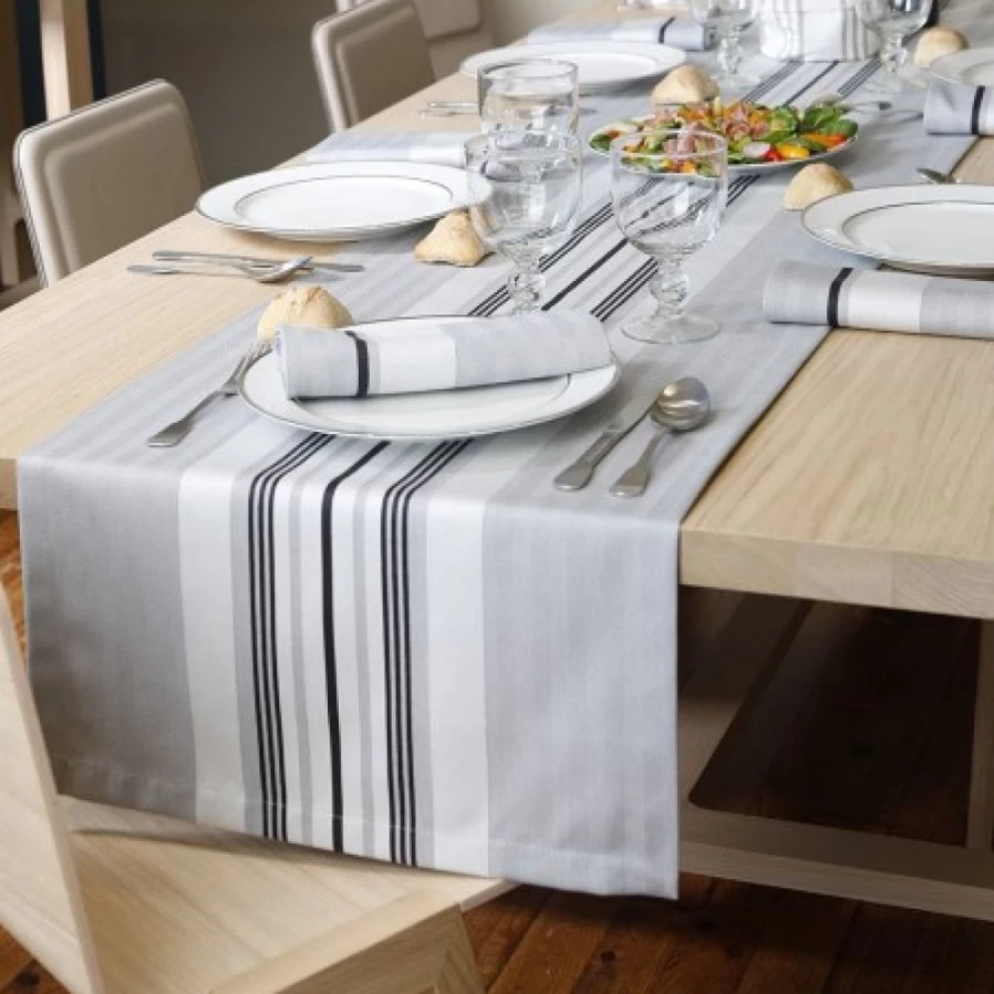 "JEAN-VIER Premium Grey Table Runner - Elegant Dining Table Decor"