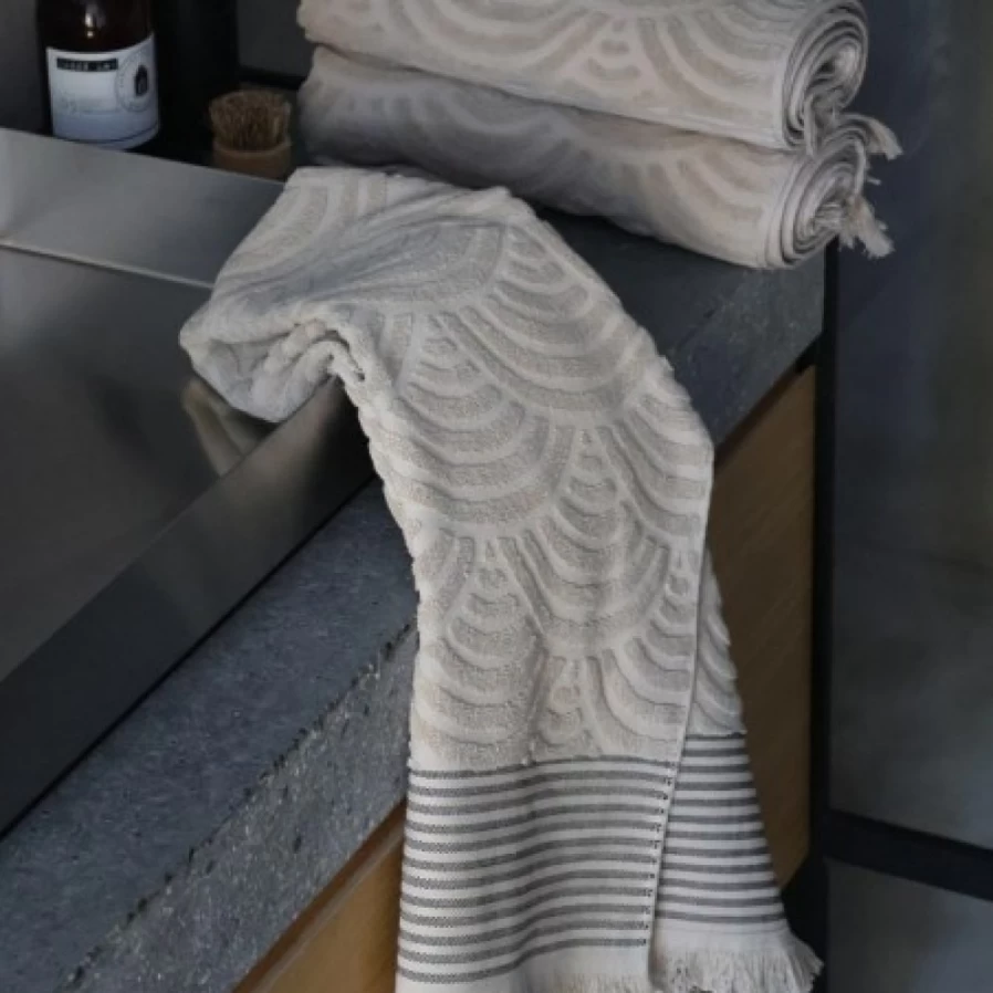 JEAN-VIER Luxury Bath Towel Set - Soft 100% Cotton Beige Bathroom Towels, Highly Absorbent & Quick-Drying