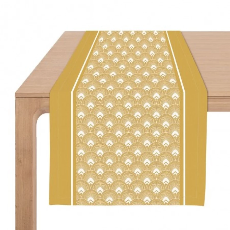 "JEAN-VIER Yellow Table Runner - Elegant Dining Table Decor"