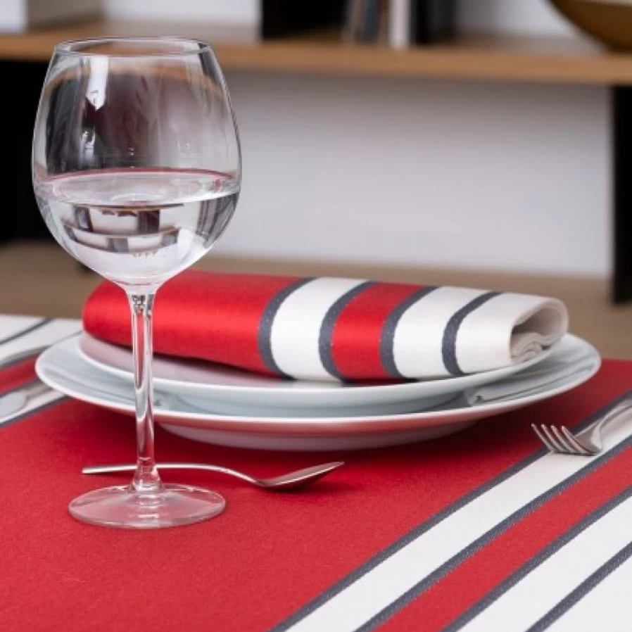"JEAN-VIER Premium Red Napkins - Soft & Absorbent Dinner Napkins for Elegant Table Settings"