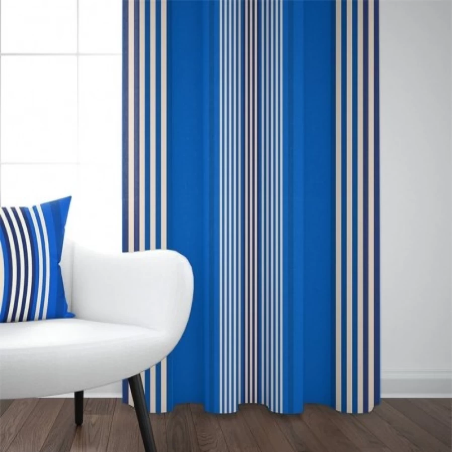 "JEAN-VIER Blue Curtains for Living Room - Light Filtering Premium Window Drapes"
