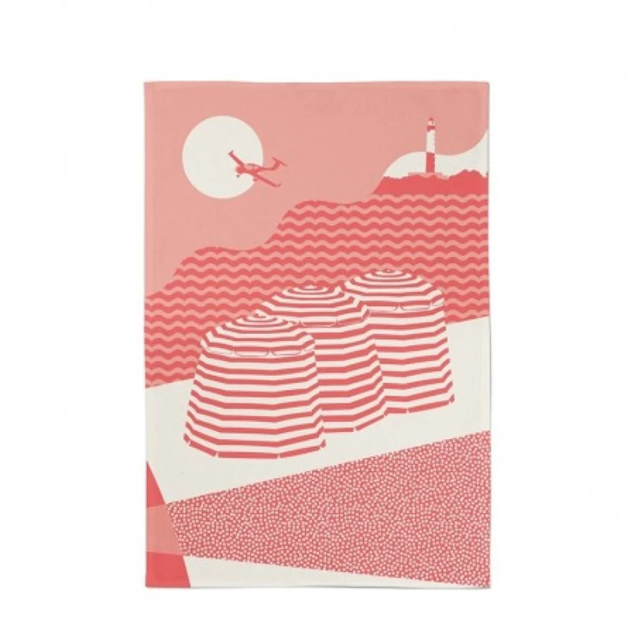 JEAN-VIER Premium Red Tea Towel - Soft, Absorbent Kitchen Towel for Dishes & Cleaning