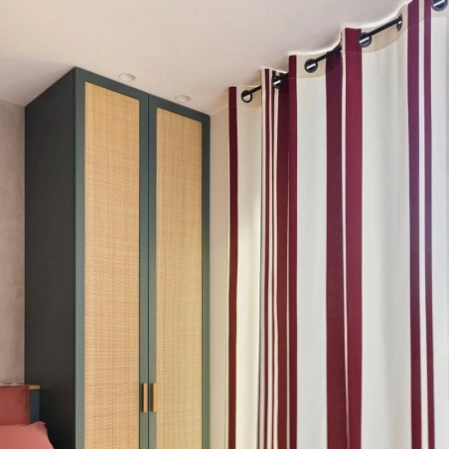 "JEAN-VIER Red Curtains for Living Room - Premium Soft Fabric Window Drapes"