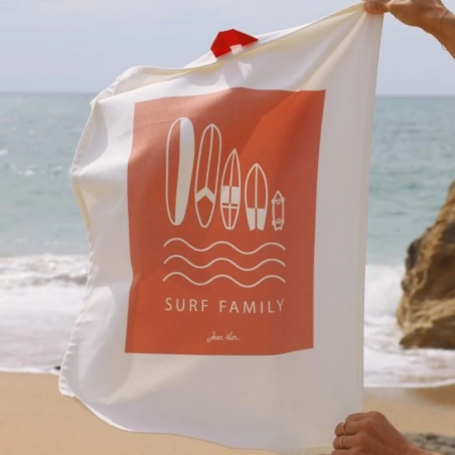 JEAN-VIER Premium Orange Hand Towel - Soft, Absorbent Bath & Kitchen Towel