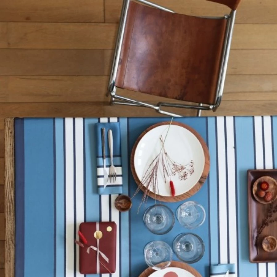 "JEAN-VIER Premium Blue Napkins - Soft & Absorbent Tableware for Dining & Parties"
