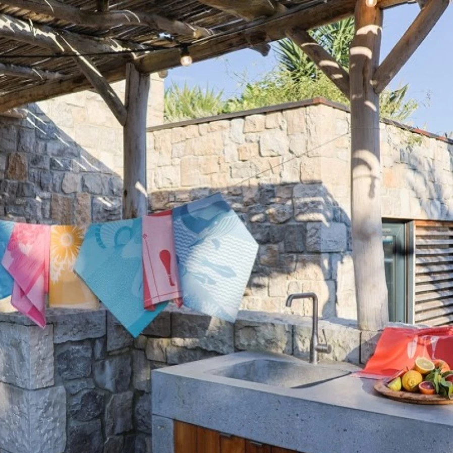 "JEAN-VIER Premium Orange Hand Towel - Soft, Absorbent Bath & Kitchen Towels"