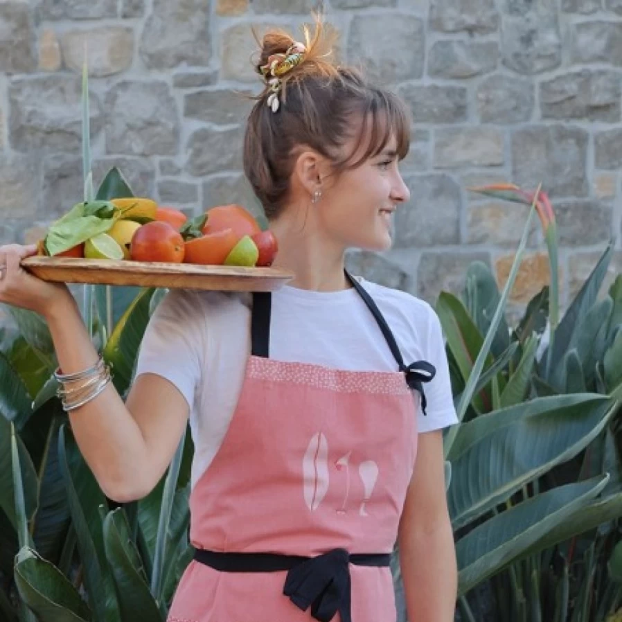 "JEAN-VIER Green Apron - Premium Kitchen Apron for Cooking & Baking"
