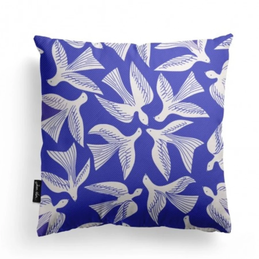 JEAN-VIER Blue Cushion Cover - Soft Decorative Pillow Case for Sofa & Bed