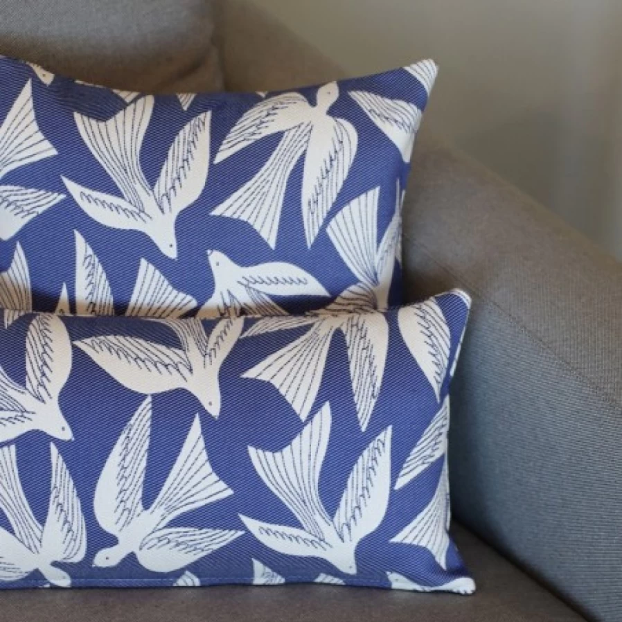JEAN-VIER Blue Cushion Cover - Soft Decorative Pillow Case for Sofa & Bed