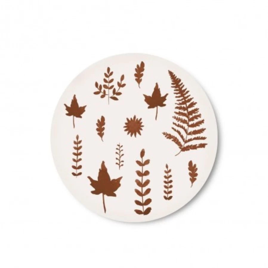JEAN-VIER Brown Ceramic Dinner Plate - Elegant & Durable Tableware for Dining