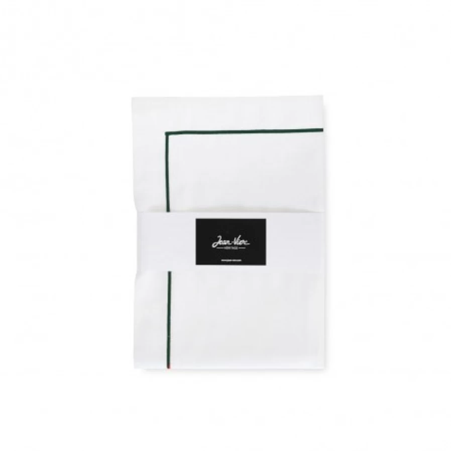 JEAN-VIER Luxury 2-Piece Pillowcase Set - Dark Green Embroidered Elegance for Bedroom Decor